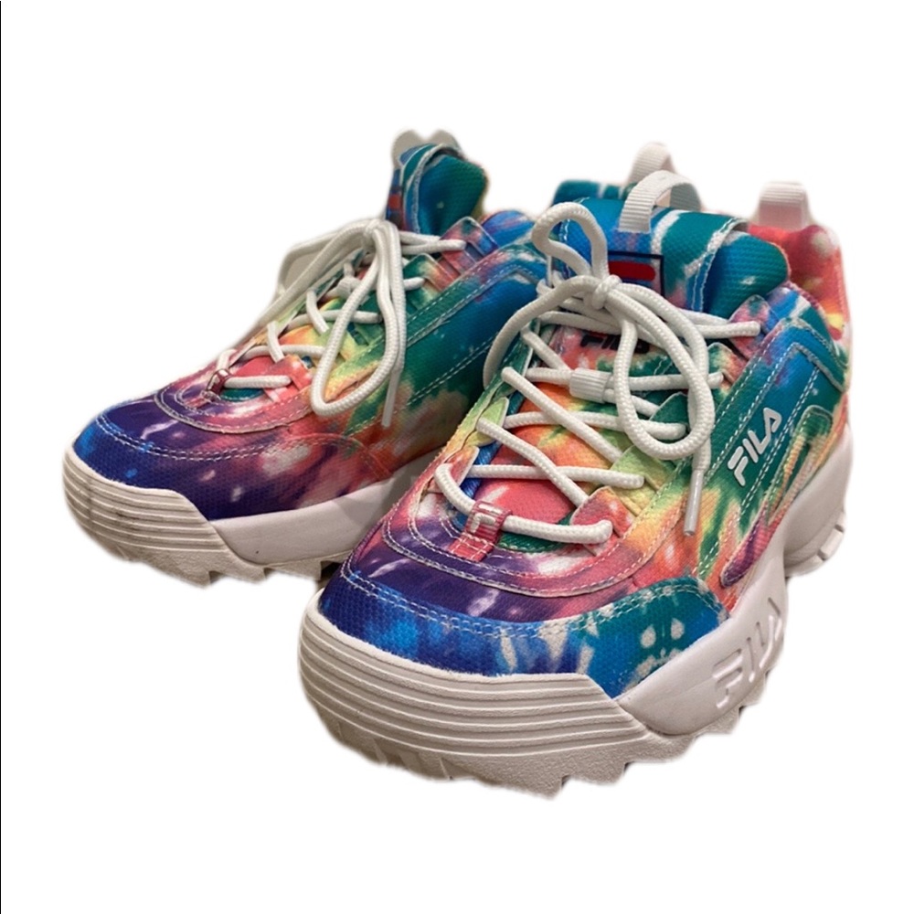 FILA | Woman’s Rainbow Tie Dye Fila Tennis Shoes SIZE: 6